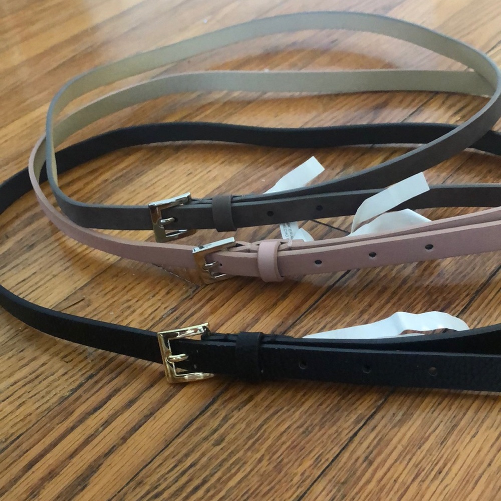 A New Day. 3 Colored Skinny Belts.